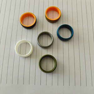 Lot of 6 Silicone Rings size 6.5-7